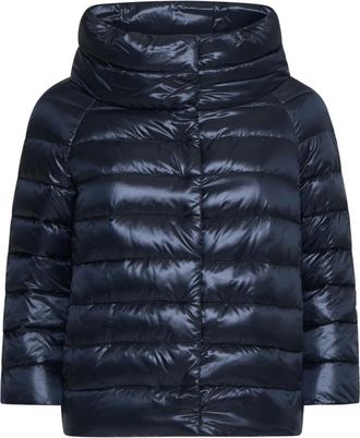 Herno Blauwe Gewatteerde Donsjas - Dames - Winterjassen - Blauw - XL - Nylon - Jassen