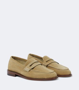 Manolo Blahnik Perry suede loafers