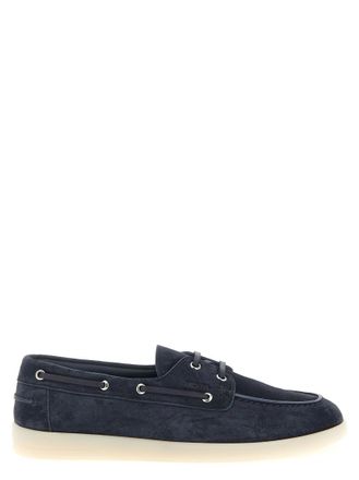 Prada Blue Solid Loafers