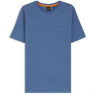 HUGO BOSS Oranje premium katoenen T-shirt voor heren (Open Blue)