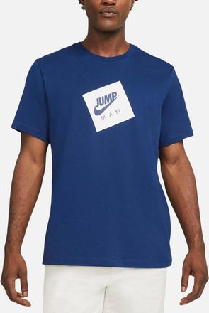 Nike Mens NIKE AIR JORDAN Mens T Shirts Crew Neck Athletic Cotton Summer Retro Jordan Tee - Navy - Size: 38