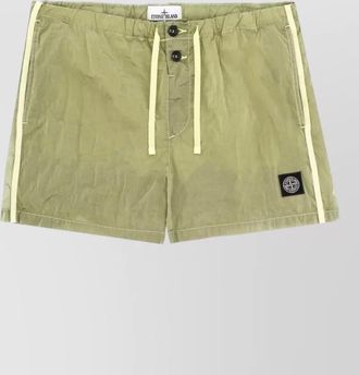 Stone Island logo patch swim shorts