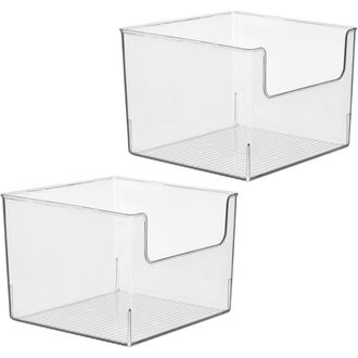 iDesign Open-Front Storage Bin for Kitchen, Pantry, Bathroom, Office, Set of 2, Clear, Made in USA at Nordstrom
