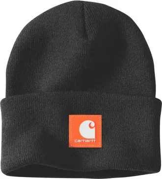 Carhartt Work in Progress Rubber Patch Watch Cap Beanie M&uuml;tze f&uuml;r Herren | schwarz