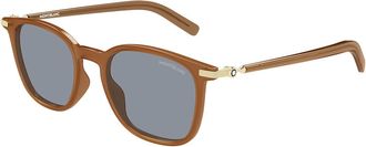 Montblanc MB0460S 005 Mens Sunglasses Brown Size 50