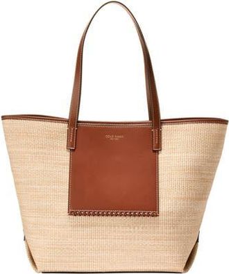 Cole Haan Nantucket Tote Bag in Natural Straw/Tan Trim at Nordstrom Rack