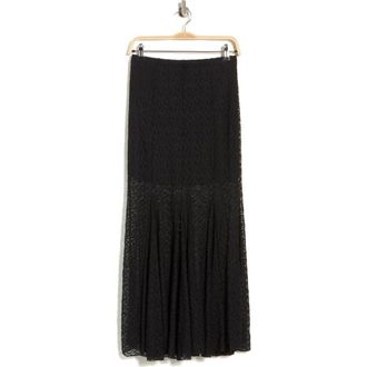 Leith Lace Midi Skirt in Black at Nordstrom Rack, Size X-Small