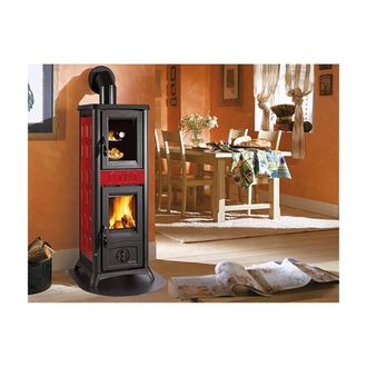 Nordica Stufa A Legna gemma Forno 7,2 Kw - Colore Bordeaux
