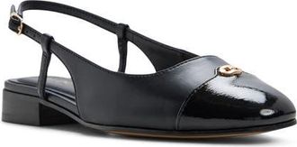 Aldo Maree Slingback Cap Toe Pump in Black at Nordstrom, Size 8.5
