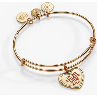 Alex and Ani In My Sports Mom Era Heart Charm Bangle in Gold at Nordstrom