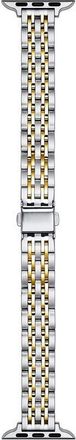 Posh Tech Rainey Skinny Stainless Steel Apple Watch Watchband in Silver/gold at Nordstrom