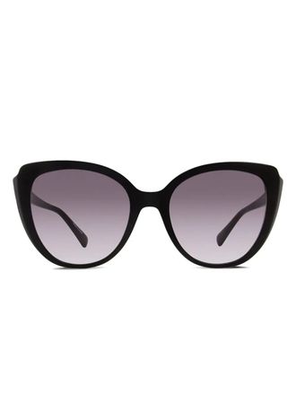 Longchamp butterfly shape sunglasses - women - Acetate - 54 - Black