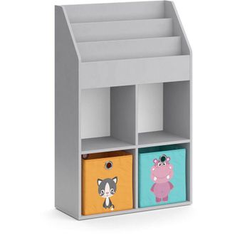 Vicco Estanter&iacute;a Infantil Luigi, Gris, 72 X 114.2 Cm Con 2 Cajas Plegables, Vicco
