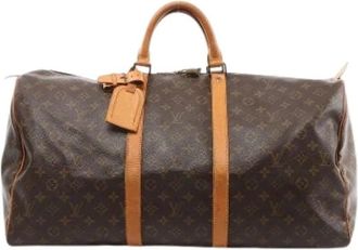 Louis Vuitton Pre-owned Weekend Bags, male, Brown, Size: ONE SIZE Pre-owned Keepall 55
