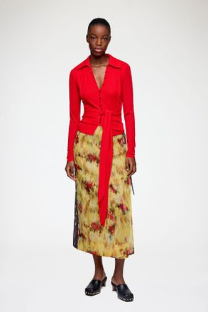 Ganni Skirt in Colour-Block Patchwork - Size 32 Aurora