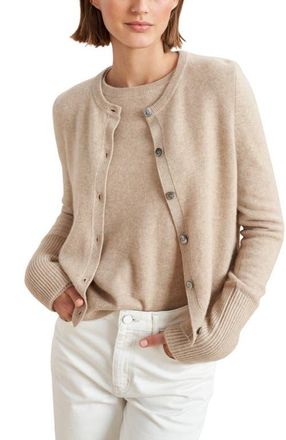 La Ligne Solid Lean Lines Cardigan in Tan at Nordstrom, Size X-Large