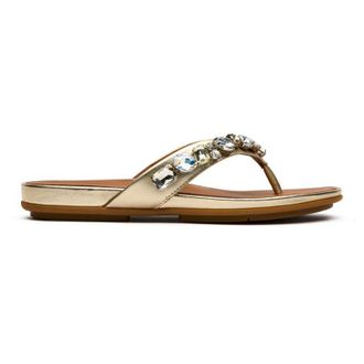 FitFlop Fitflop Womens Gracie Jewel Deluxe Sandals - Metallic Leather - Size UK 5