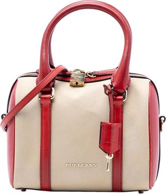Burberry Pre-owned Handbags, female, Brown, Size: ONE SIZE Pre-owned Vintage Leather Satchel Bag
