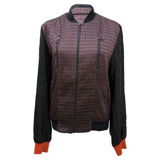 Lanvin Lanvin bomberjack met rits en patroon in veelkleurig polyester