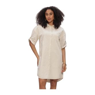 Notre-V Kleedjes, Dames, Beige, S, Katoen, Nv-Henline Mini Jurk
