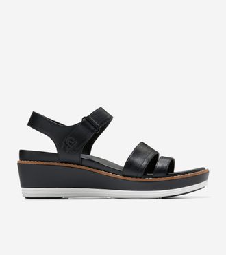 Cole Haan Womens &Oslash;riginal Grand Peyton Flatform Sandals - Black Size 10.5