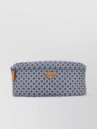 Prada geometric print rectangular belt bag