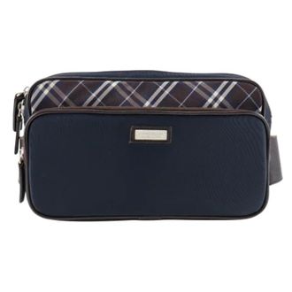 Burberry Pre-owned Nylon crossbody-bags - Dames - Vintage Heuptassen - Blauw - ONE Size - Nylon - Vintage