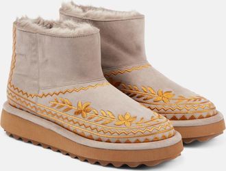 Robert Clergerie Zarina shearling-lined suede snow boots