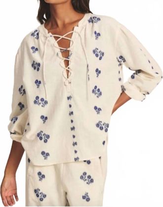 Velvet Womens Winslet Peasant Top In Cream