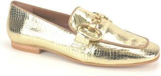 Jhay Gedrukte College Platte Schoenen - Dames - Loafers - Geel - 38 EU - Schoenen