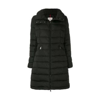 Moncler Down Coats, female, Black, L, Flammette Nylon Down Jacket