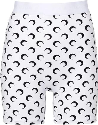 Marine Serre Moon Printed Jersey Mini Shorts