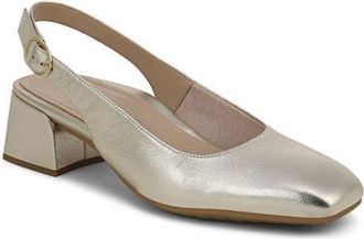 Vionic Reyes Block Heel Slingback Pump in Gold at Nordstrom, Size 8.5