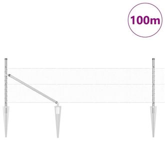 Berkfield Home Hexagon Fence 0.5x100 m Galvanised Steel in Silver