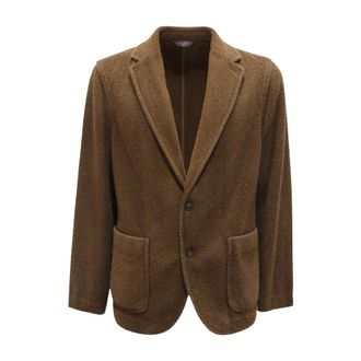 Circolo 1901 R1267 Giacca Simple Jacket G.dyed Green - male - Circolo 1901 - Blazers - Brown - 2XL - Jackets