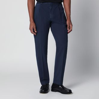 Santaniello Blue trousers in cotton
