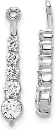 Diamond2Deal 14k White Gold 5/8 Ct Lab Grown Diamond Earring Jackets