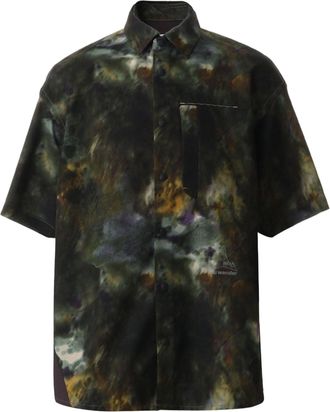 And Wander Multicolor Abstract Print Nylon Shirt