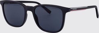 Lacoste Occhiali da sole aviator in acetato con montatura rettangolare e lenti scure