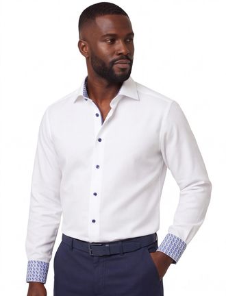 Eton Overhemd Eton Classic Fit wit katoen