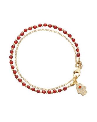 Astley Clarke Gold Fine Biography Red Carnelian Hamsa Hand Bracelet at Nordstrom