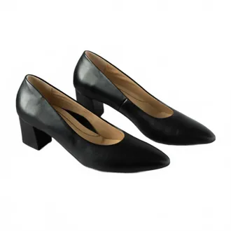 Ara Womens Lichfield Mid-Heel Pump In Black Leather