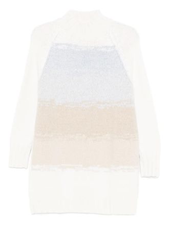 Fedeli Trui met geribbelde afwerking - Beige