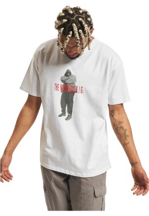 Mister Tee MT Upscale Mens Mt2107-biggie Smalls Concrete Oversize Tee T-Shirt, White, M
