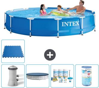 Intex Piscina Con Estructura Redonda - 366x76 Cm - 8-piezas S31714