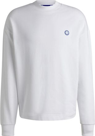 HUGO BOSS Heren Hugo Ninnyo Crewneck Sweatshirt in Wit