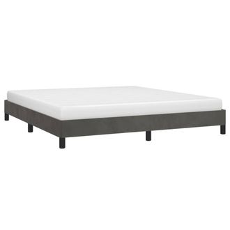 Berkfield Home Dense Bed Frame Dark Grey 180x200 cm Super King Velvet