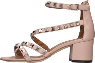 Via Roma 15 3713 Nappa Sandaal - Dames - Sandalen met hakken - Roze - 37 1/2 EU - Leer - Schoenen