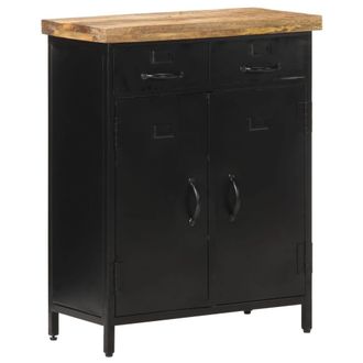 vidaXL Aparador De Madera De Mango Rugosa 60x30x76 Cm Vidaxl