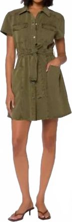 Velvet Heart Fonda Denim Dress In Army Green